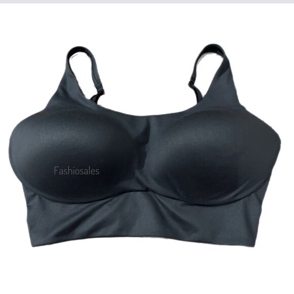 Victoria’s Secret Allegro Medium Support Flow on Point Lined sport bra gray - Picture 1 of 8